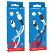 borofone bx79 pd silicone charging data cable usbc to ltn packaging